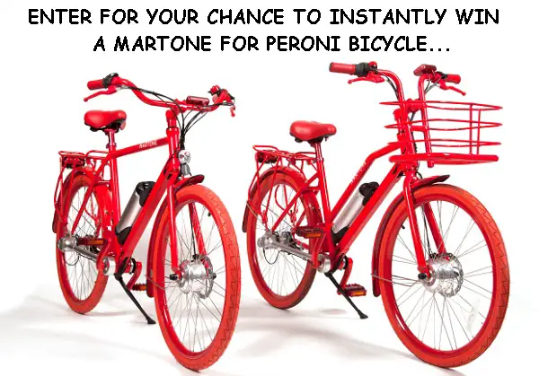 The Martone for Peroni Instant Win Game: Win 1 of 50 Bicycle