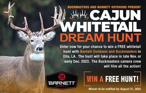 Buckmasters Hunt Giveaway 2023: Win a Hunting Trip to Louisiana