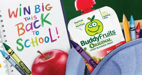 The Buddy Fruits Crayola Essentials 2018 Back to School Sweepstakes