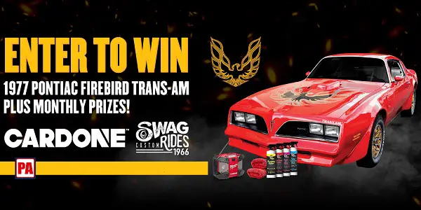 Cardone Hot Rod Giveaway: Win 1977 Trans Am Fire Bird and $10,000 Cash