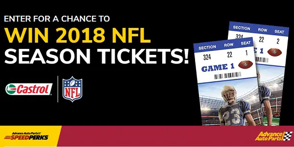 Castrol Advance 2018 NFL Season Ticket Sweepstakes