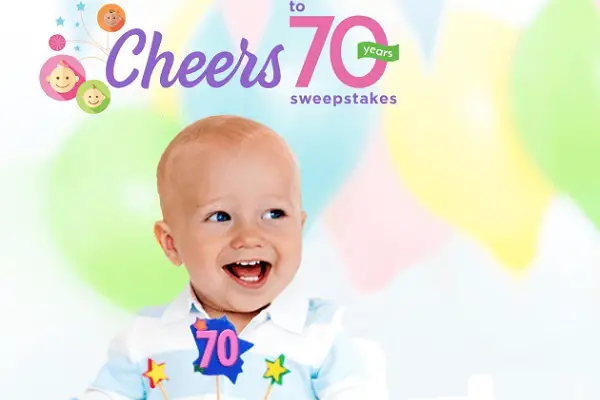 Cheers to 70 Years Sweepstakes: Win 70 Prizes