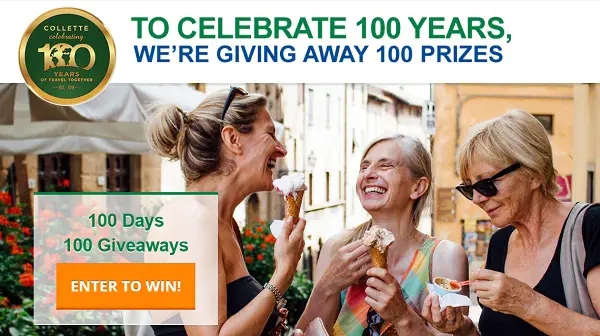 Collette 100 Days of Giveaways: Win Free Trip Worth $10000