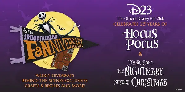 D23 Spooktacular Fanniversary Sweepstakes: Win 1 of 4 Fanniversary Prize Packs