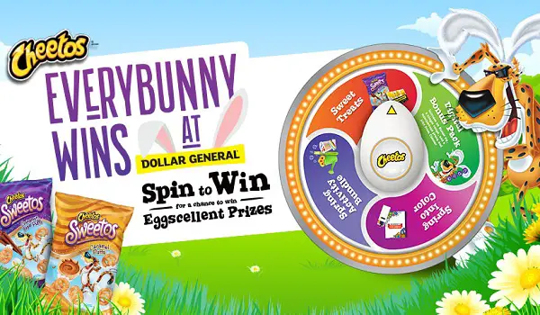 Cheetos Everybunny Wins Instant Win Game: Spin to Win Eggscellent Prizes