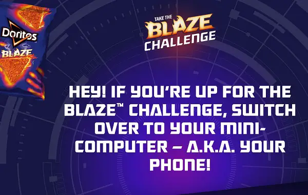 Doritos Blaze Vision Instant-Win Game: Win 1 of 650 Free Prizes