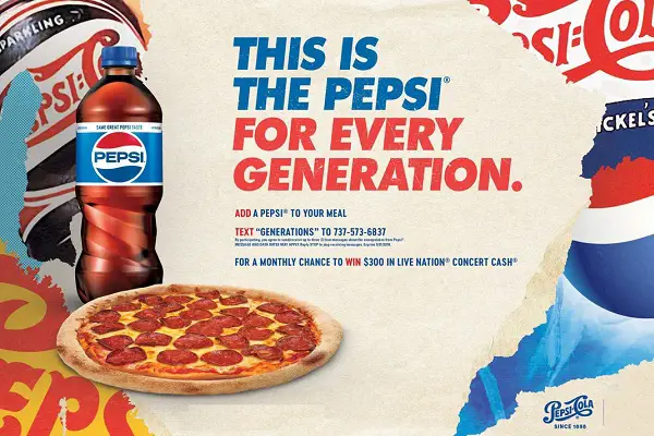 Pepsi Brand Integration Sweepstakes: Win Live Nation Concert Cash Code