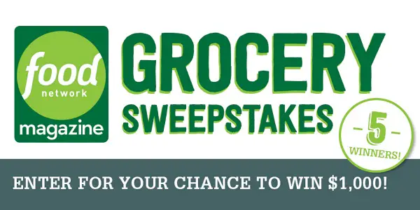 Foodnetwork.com $5,000 Grocery Sweepstakes