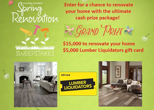 Hallmarkchannel.com Spring Fever Renovation Sweepstakes