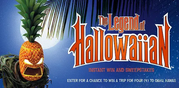 Legend of Hallowaiian Sweepstakes and Instant Win Game