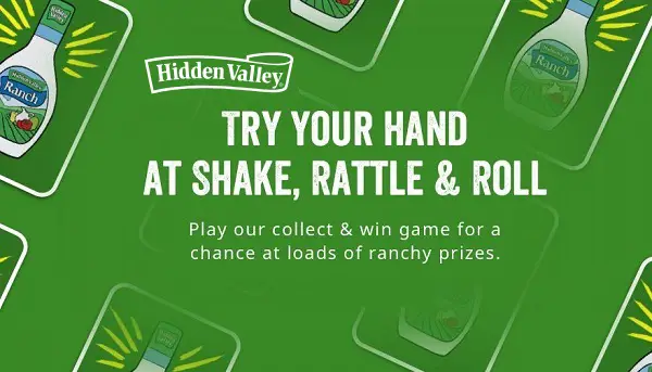 Hiddenvalley.com Shake, Rattle & Roll Instant Win Game
