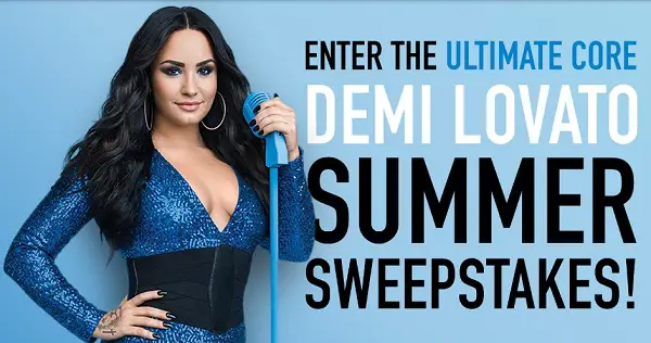Core Demi Lovato hydration Sweepstakes
