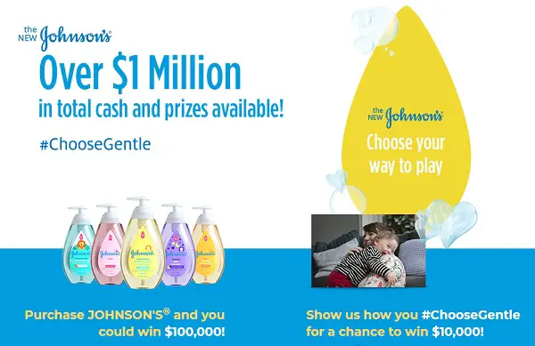 Johnson's Choose Gentle Instant Win game Sweepstakes