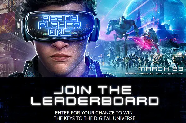 Ready Player One Join the Leaderboard Sweepstakes