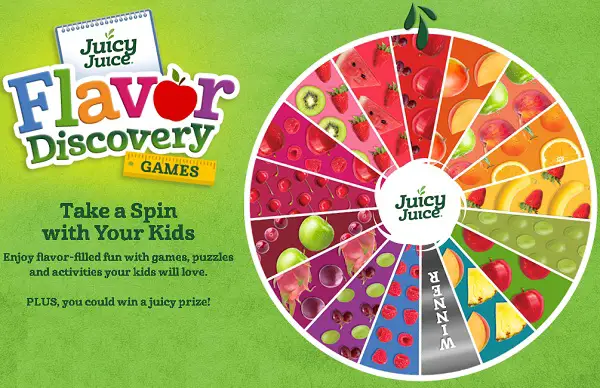 Juicyjuice.com Flavor Discovery Instant Win Game