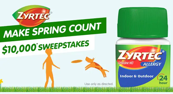 ZYRTEC Make Spring Count Sweepstakes and Instant Win Game