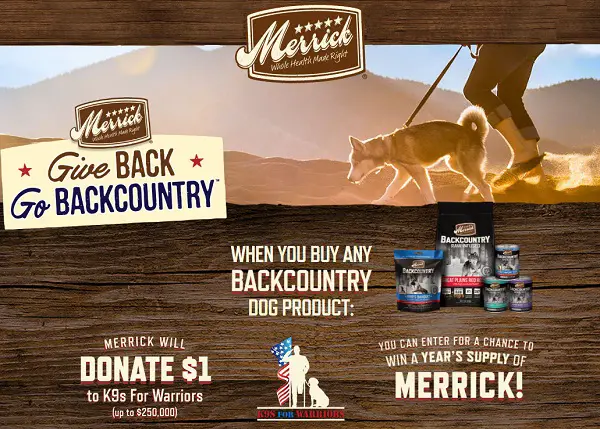 Merrick Pet Care Give Back Go Backcountry Giveaway