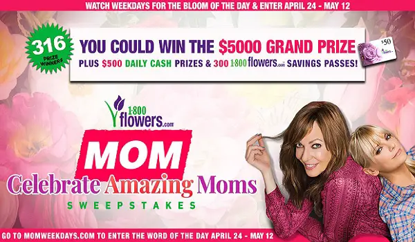 Moms Celebrate Amazing Moms Sweepstakes : Win $5000 Gift Card (316 Prizes)