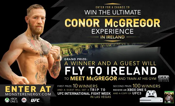Monsterenergy.com Conor McGregor Experience Sweepstakes