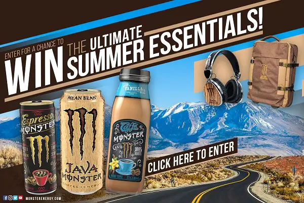 Java Monster Chance to Win the Ultimate Summer Staycation Essentials Sweeptakes