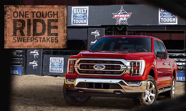 Ford One Tough Ride Sweepstakes 2021