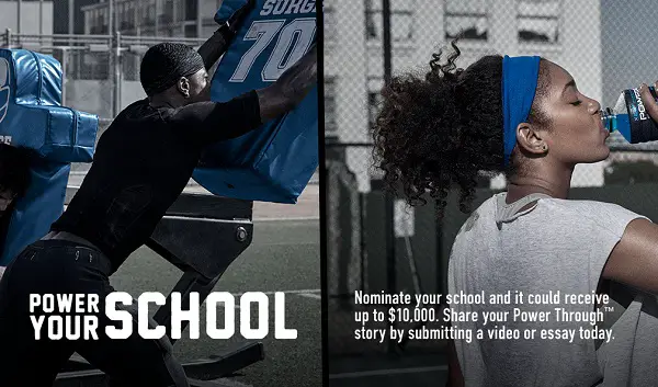 Powerade.com Power Your School Contest