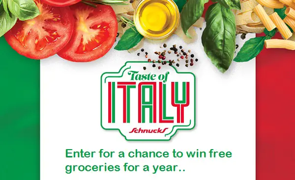 Schnucks.com Taste of Italy Sweepstakes: Win Free Groceries For a Year