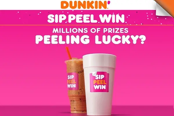 Dunkin Donuts Sip Peel Win Instant Win Game 2019