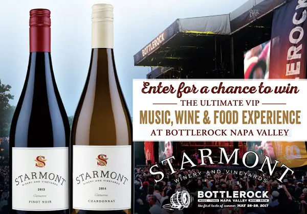 Starmontwinery.com Ultimate Music Wine & Food Experience Sweepstakes