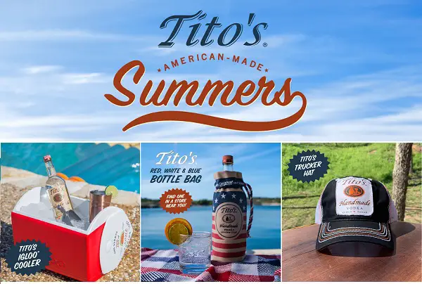 Tito's Vodka Summer Sweepstakes 2022 (280 Prizes)
