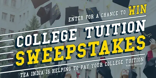 Tea India College Tuition Sweepstakes: Win $13500 for College Tuition