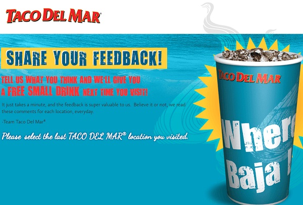 Tell Taco Del Mar Feedback Survey