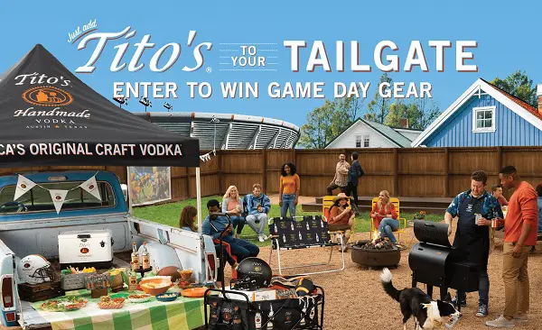 Tito’s Tailgate Sweepstakes 2023: Win Tailgating Prizes (180 Winners)