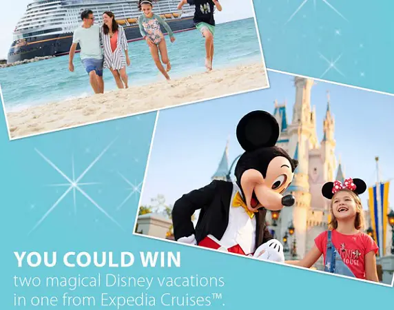 Expedia Cruises “Dream Come True Vacation” Sweepstakes: Win 2 Magical Disney Vacations