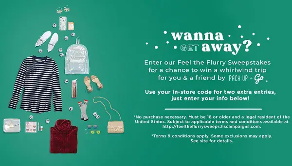 Rue21 Pack Up and Go Sweepstakes: Win Trip