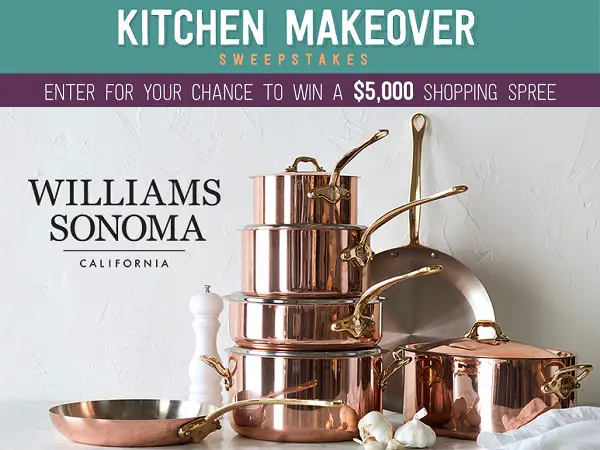 Foodnetwork.com Williams Sonoma Kitchen Makeover Sweepstakes