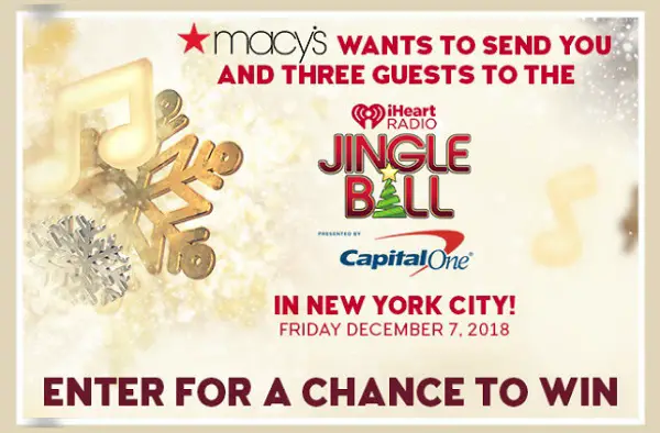 iHeartRadio.com Macy’s Jingle Ball Sweepstakes