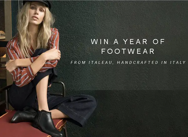 Italeau.com the Win A Year of Footwear Sweepstakes