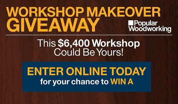 Popularwoodworking.com Win Workshop Makeover Giveaway