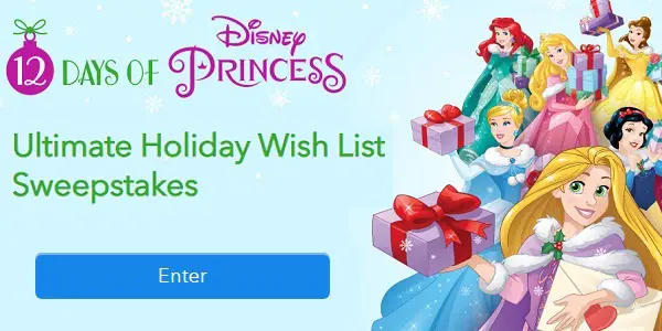 Disney Princess 12 Days of Holiday Sweepstakes