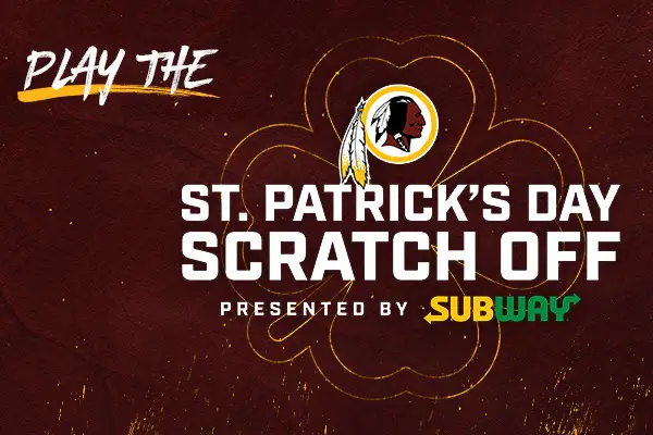 Redskins.com St. Patrick’s Day Scratch Off Instant Win Game