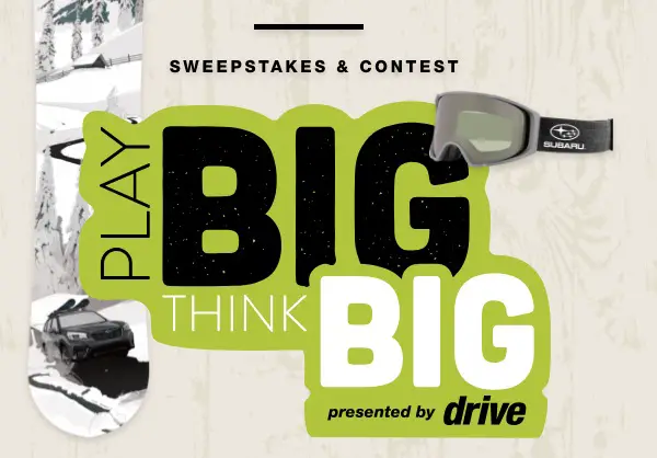 Subaru Play Big Think Big Sweepstakes & Contest