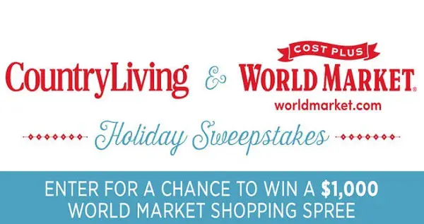 Country Living World Market Sweepstakes