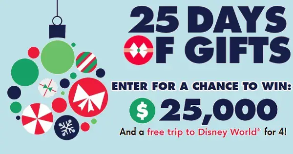 25 Days of Gifts Sweepstakes: Win Over $48,000 in Prizes