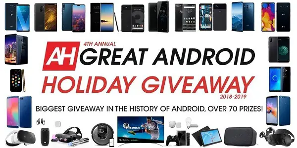 Androidheadlines.com Great Android Holiday Giveaway 2018
