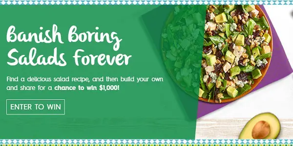 Avocadosfrommexico.com Salad Builder Sweepstakes