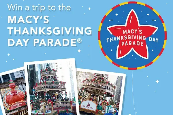 Balsamhill.com Macy’s Thanksgiving Day Parade Sweepstakes