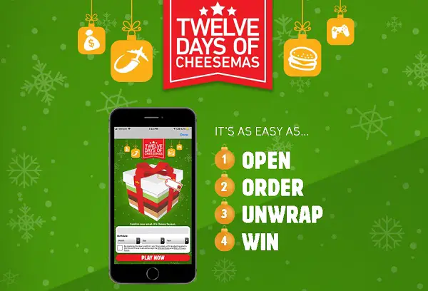 Burger King 12 Days of Cheesmas Sweepstakes and Instant Win Game