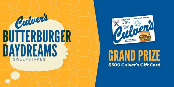 Culvers.com ButterBurger Daydreams Sweepstakes