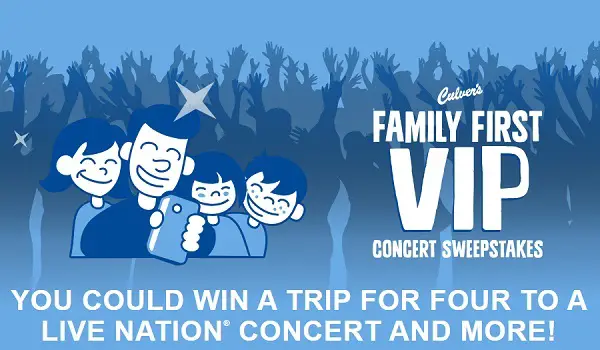Culver’s Family First VIP Concert Sweepstakes: Win Trip